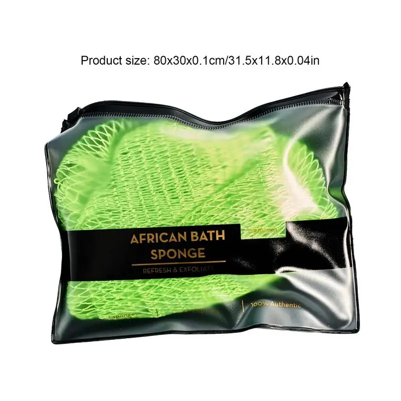 African Net Cloth Colorful Washcloth Body Exfoliator Reusable Bath Sponge Washcloth African Scrubbing Long Net Rag Shower