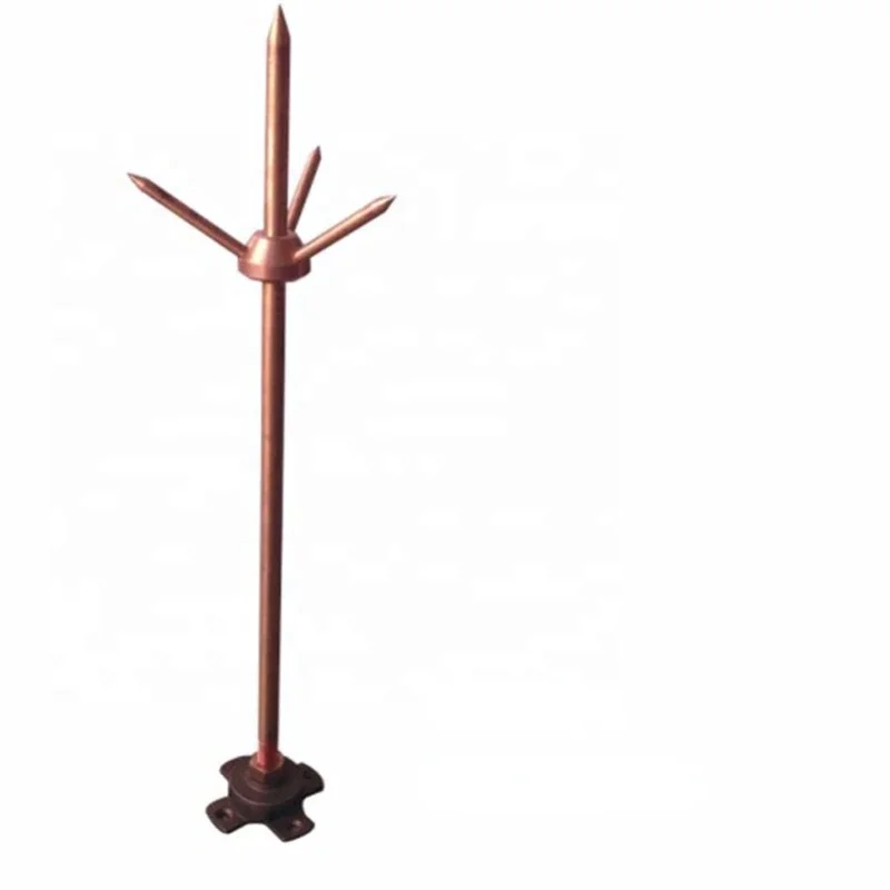 Hot sales 14mm copper lightning rod with height 500mm   lightning base for lightning protection system