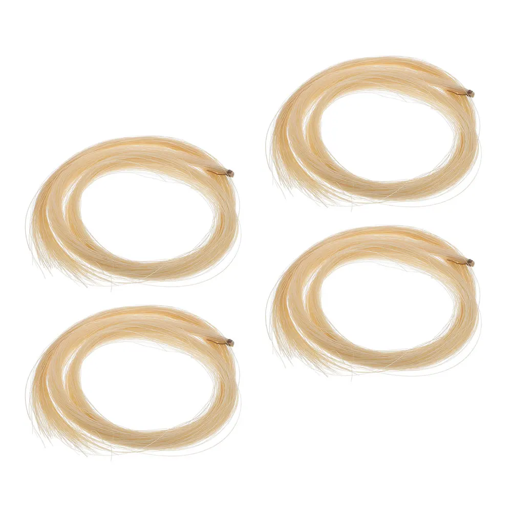 

4Pcs 74cm Horsehair Violin Bow Hair Richer Melodious Tone Suitable Casual Practice Stage Performances Musical Bow Hair