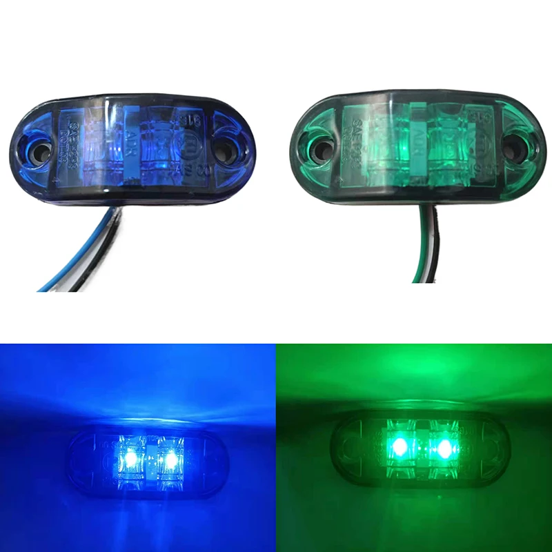 Luces LED de posición lateral, luz trasera de advertencia, luces externas para coche, remolque, camión, lámparas para coche, 12V, 24V, 1 ud.