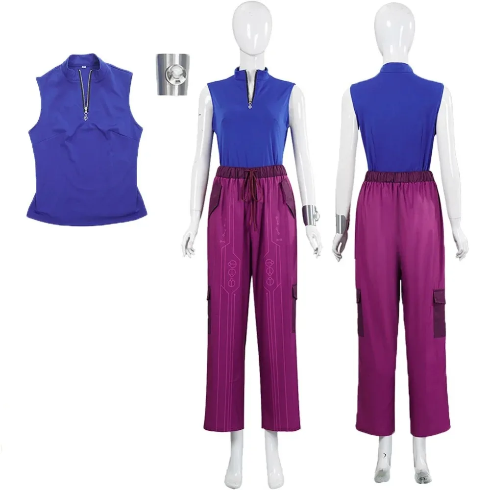 

Zombie School Girl Cosplay Costume Full Set - Blue & Purple Anime Outfit for Women Halloween Carnival Party Roleplay