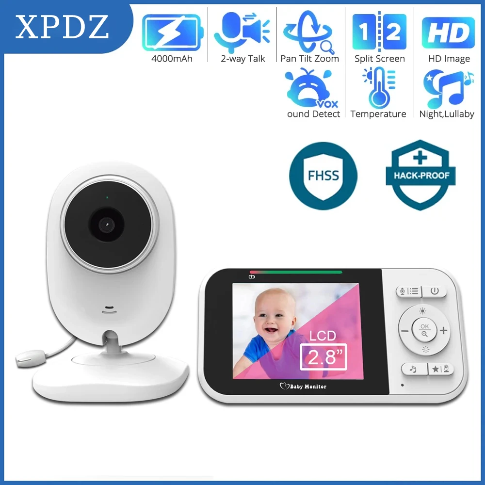 

Baby Monitor With Camera 4.8 inch Wireless LCD Electronic Babysitter 2 Way Audio Talk Night Vision Video Nanny Radio Baby Camera