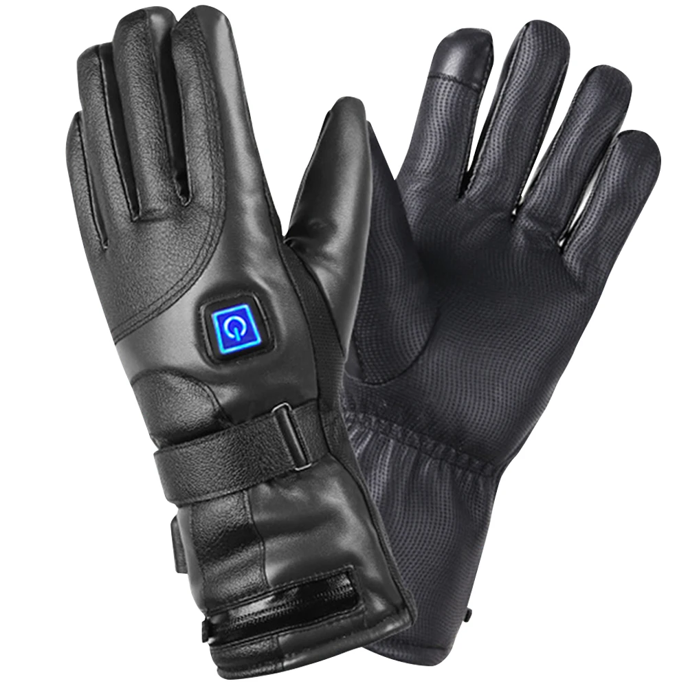 Rechargeable Heated Gloves 3 Temperature Levels Waterproof Heating Gloves Cold Weather Gloves for Outdoor Motorcycle Ski Cycling