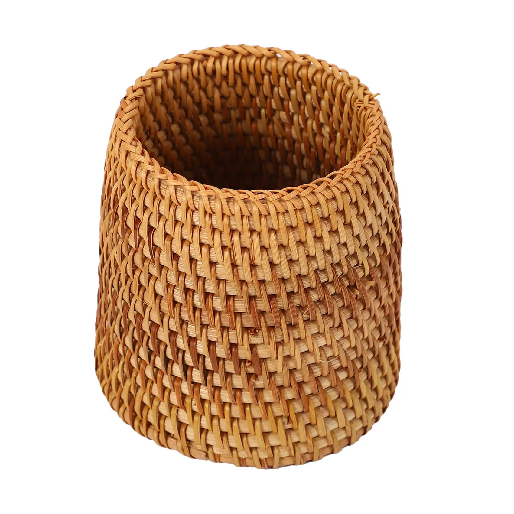 BHBD-2X Rattan Chopsticks Tube Shovel Spoons Bucket Dinner Knives Forks Tableware Home Storage Baskets Organizer B