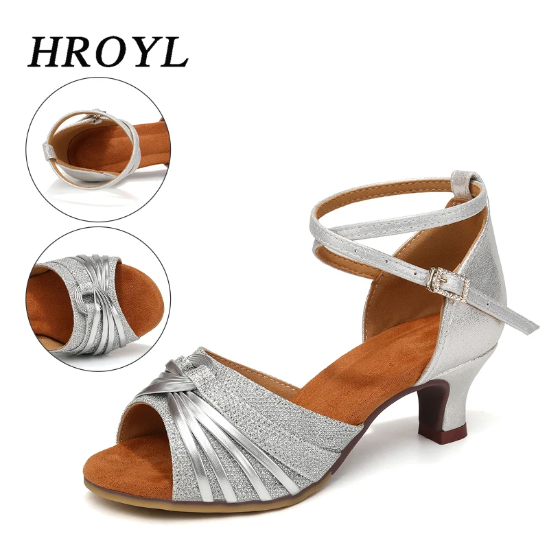 Women Shoes Ballroom Dance Shoes For Woman Latin Modern Dancing Shoes Salsa Tango Dancing Heels For Girls Ladies Silver Sandals