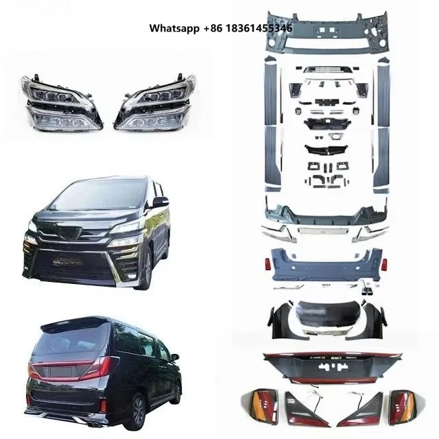 For Vellfire 20 2011-2014 Full Body Kit Front/Rear Bumper Grille Bolt-On Clips Universal Fitment New