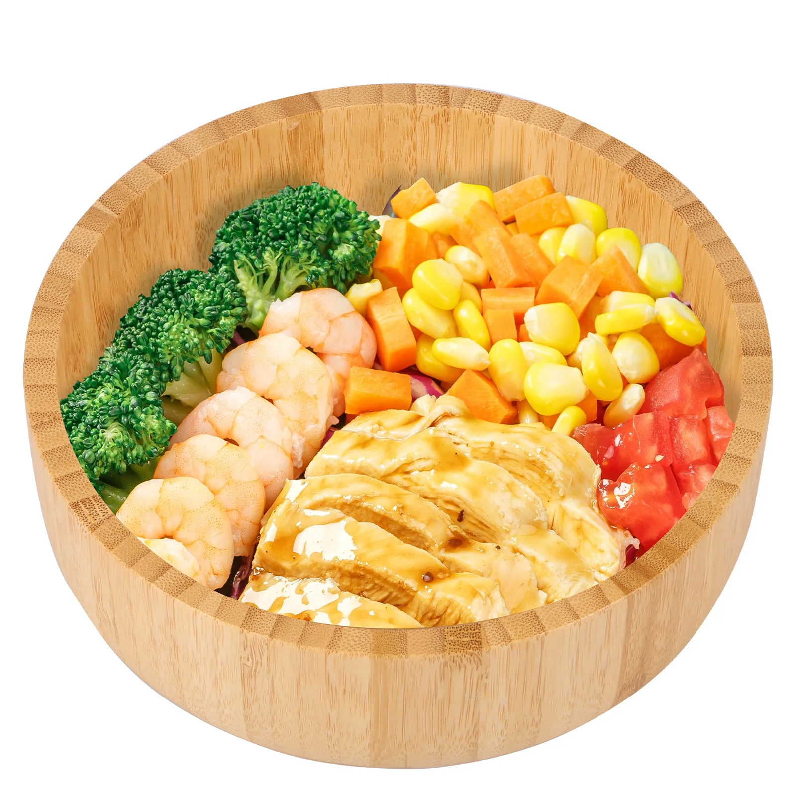 

Bamboo Salad Bowl Multipurpose Dessert Fruit Snacks Bowl Extra Large and Large Size for Bread Instant Noodles Pasta Fruit Bowl