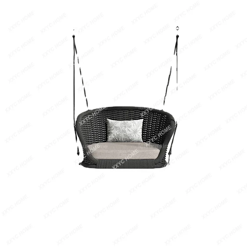 

Nordic Outdoor Swing Hanging Basket Rocking Chair Courtyard Villa Internet Hot Casual Outdoor Balcony Single Rattan