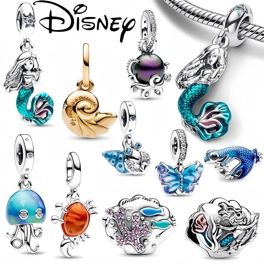 Disney Ocean Series Beads New Turtles Seastars Charm Fit Original Pandora Bracelet Necklace Jewellery Diy Accessories Pendant