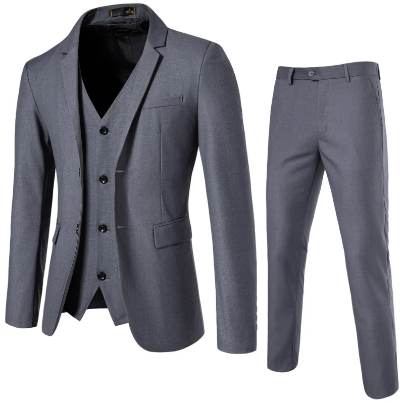 

Men's Sport Coat Business Casual Suit Jacket Black Slim Fit Solid Color Spring Autumn Suit Blazer Single Breasted