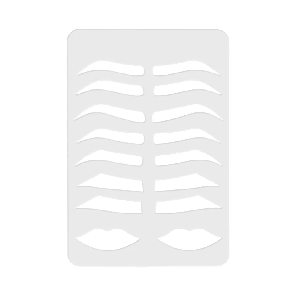 قابلة لإعادة الاستخدام الحاجب الممارسة Stencil الحاجب الشفاه قالب المهنية 7 أنماط الحاجب المشكل عدة لممارسة الحاجب رسم الشفاه