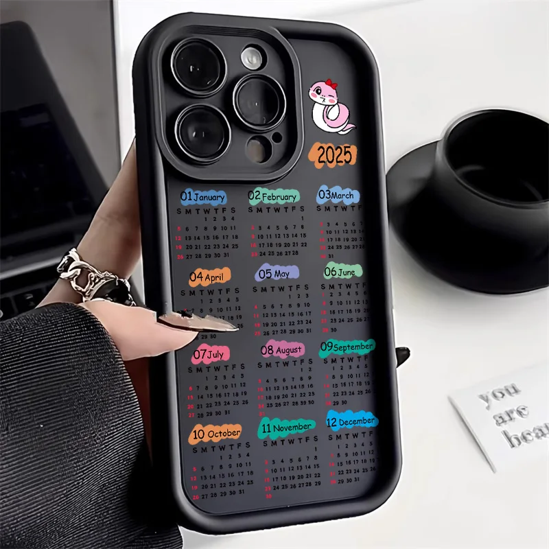 2025 Calendar Case For Samsung Galaxy A55 A54 A53 A52 A35 A34 A33 A32 A16 A15 A14 A13 A06 A05 S24 Ultra S21FE S23 S22 Plus Cover