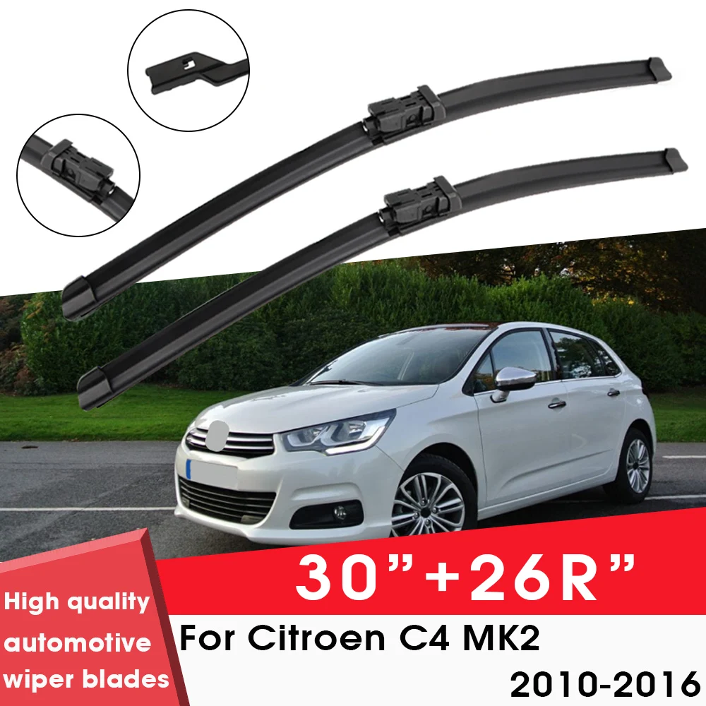 

Car Wiper Blade Blades For Citroen C4 MK2 2010-2016 30"+ 26R" Windshield Windscreen Clean Naturl Rubber Cars Wipers Accessories