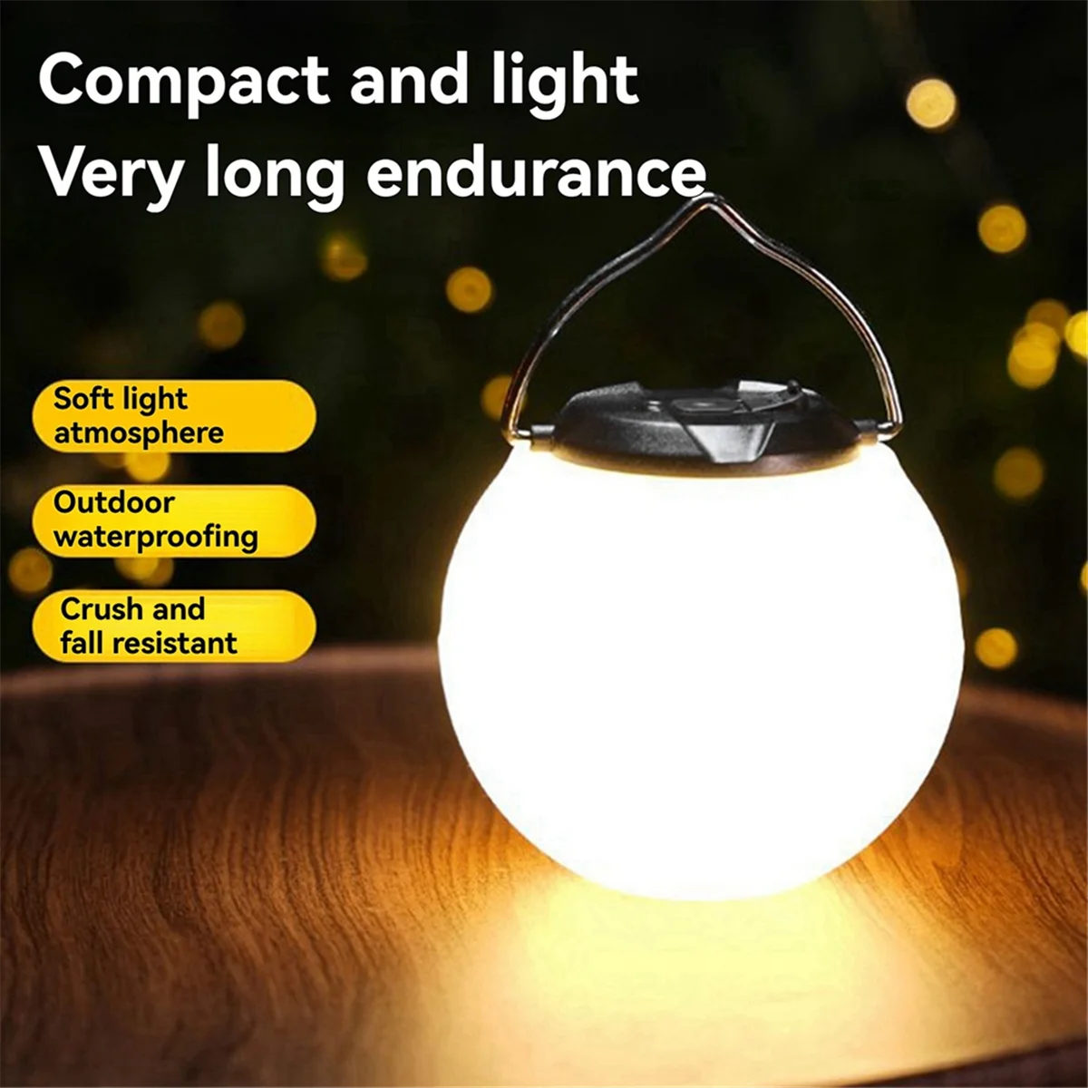 A72Z Luz de mano enchufable para acampar Luz nocturna portátil superbrillante para exteriores Iluminación de emergencia Luz de mano portátil,A