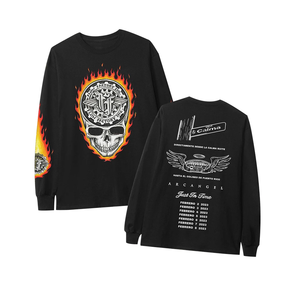 

Arcangel Long Sleeves Sweatshirts 2023 Just In Time World Tour Merch Print Unisex Casual HipHop Streetwear Hoodie