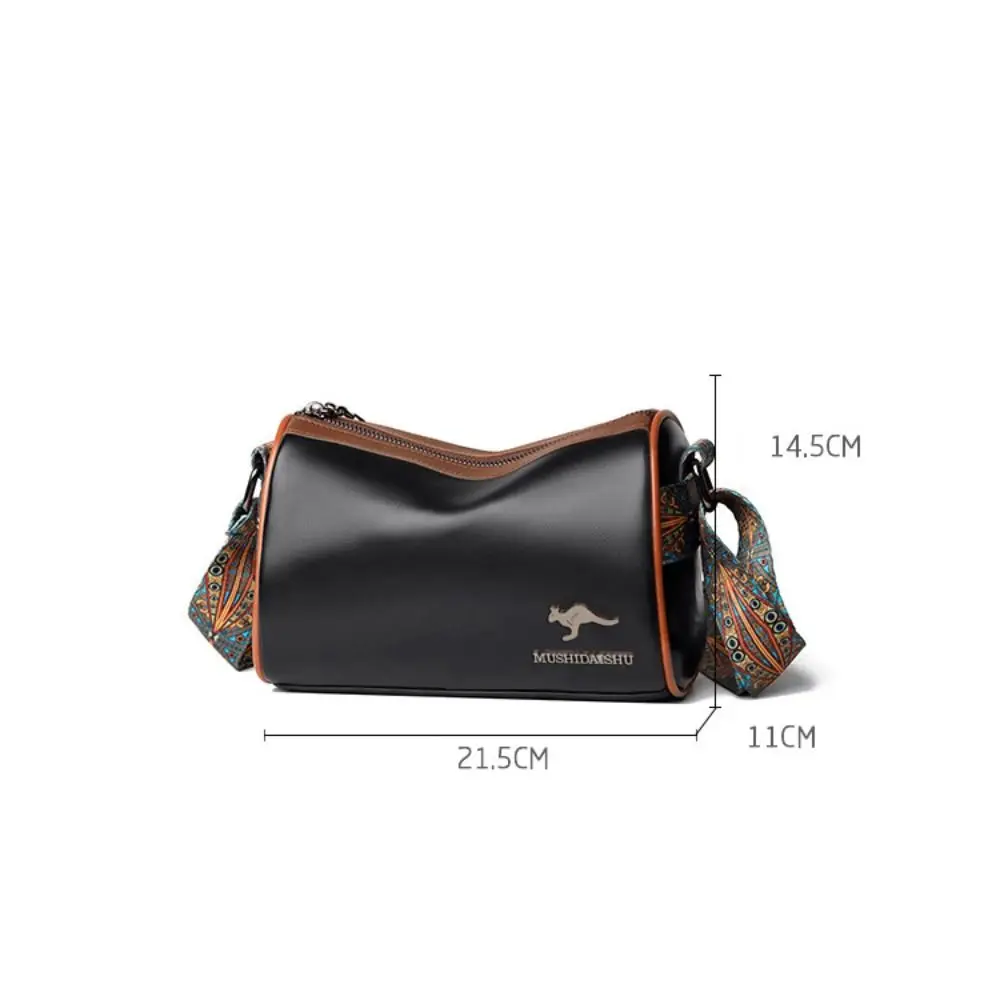 Retro Crossbody Bags Luxury Design Solid Color PU Shoulder Bags High-capacity Pillow Underarm Bag