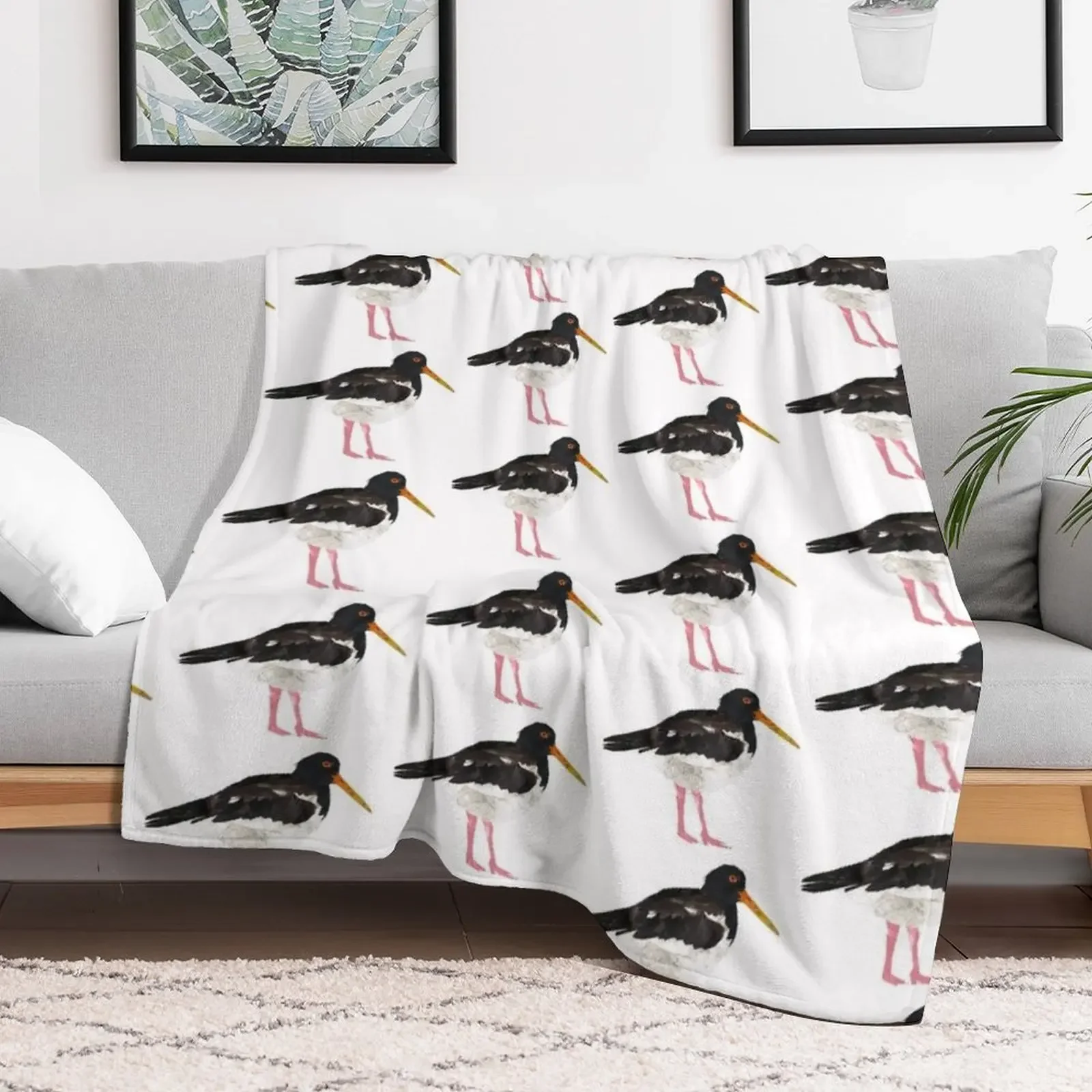 Oystercatcher Throw Blanket wednesday anime Blankets