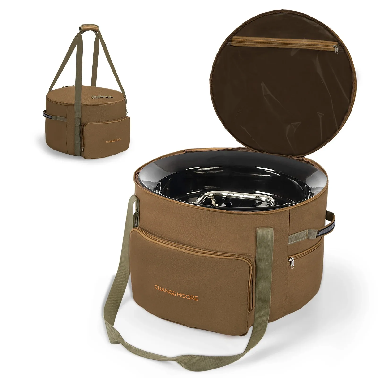 

Outdoor Wear-Resistant Storege Wood Stove Storage Bag Multiple Pockets Organize Camping Supplies Portable Bag Zipper Design New