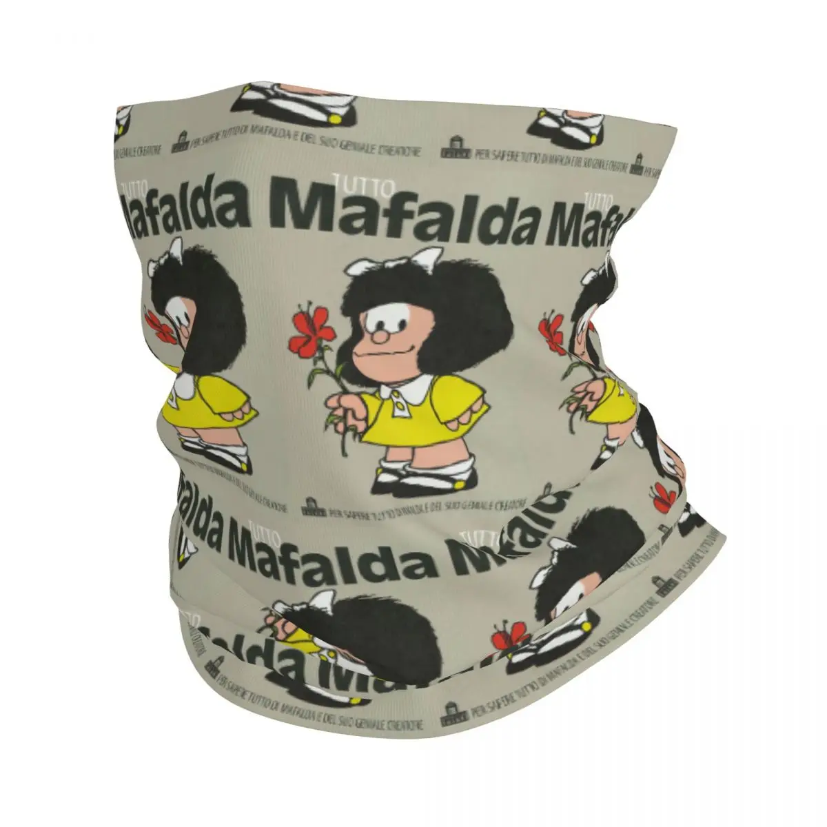 

Tutto Mafalda Neck Gaiter Printed Unisex Face Mask Scarf Warm Headband Hiking Windproof