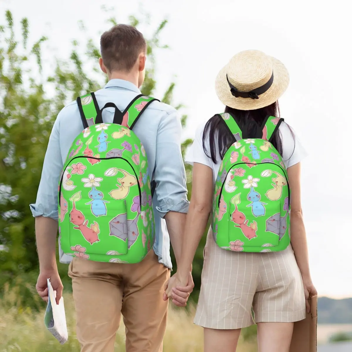 Mochila Padrão Pikmin, Sacos De Livro Do Estudante Do Ensino Médio, Mochila De Adolescentes, Esportes, Esportes