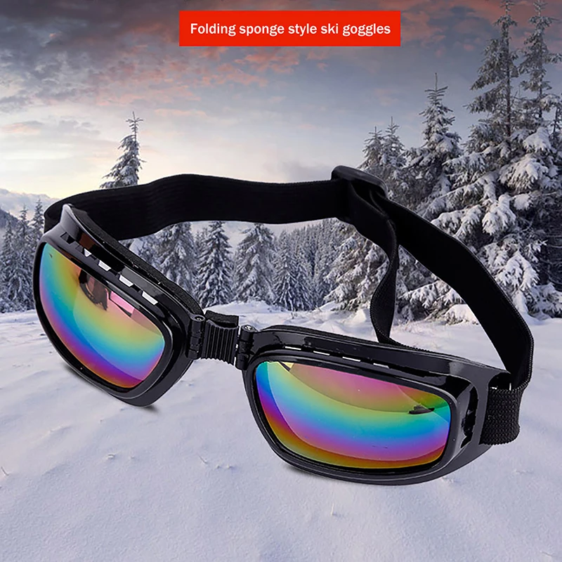 Windproof Sandproof Anti Fog Goggles Foldable Safety Eyewear Ideal for Motorcycle Ski Off Road Racing and Cycling