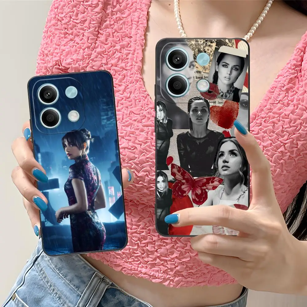 Ana de Armas حافظة هاتف محمول لهاتف Xiaomi Redmi 14 13 12 A5 3 2 1 C Plus 4G 5G غطاء طباعة ملون للهواتف المحمولة الفاخرة
