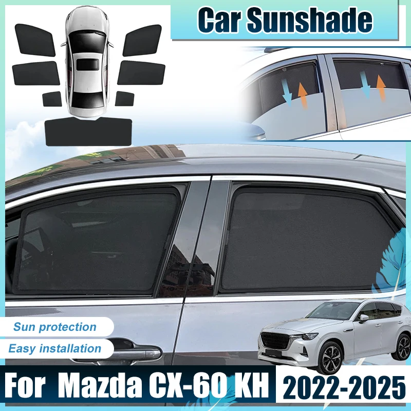 

For Mazda CX 60 Accessories 2025 2024 2023 2022 CX-60 CX60 KH Car Window Sun Shade Cover light Shield Baffle Screen UV Protector