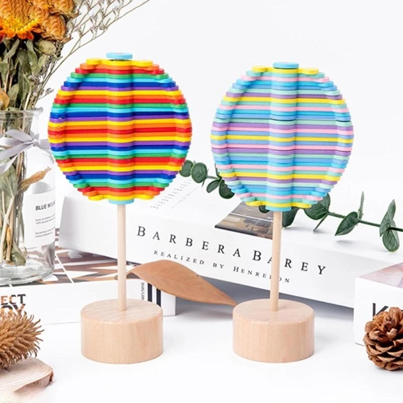 

Spinning Lollipop Rotating Spinning Toy Fingertip Decompression Toy for Kid 15UB