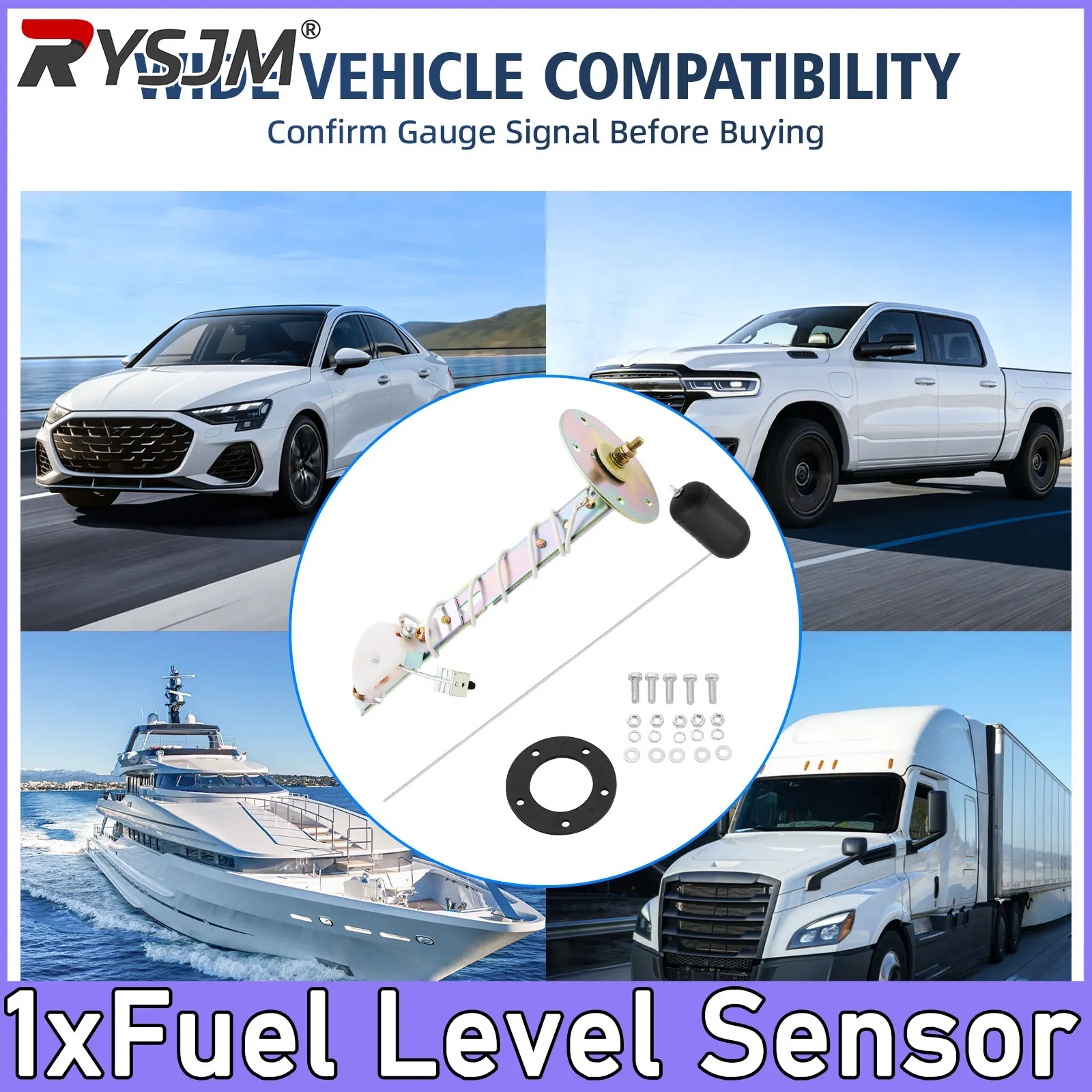 0-90 Ohm Car Meter Fuel Float Sensor 12V Fuel Level Gauge Sensor Car Meter Tank Level Indicator Sensors Fuel Sending Unit