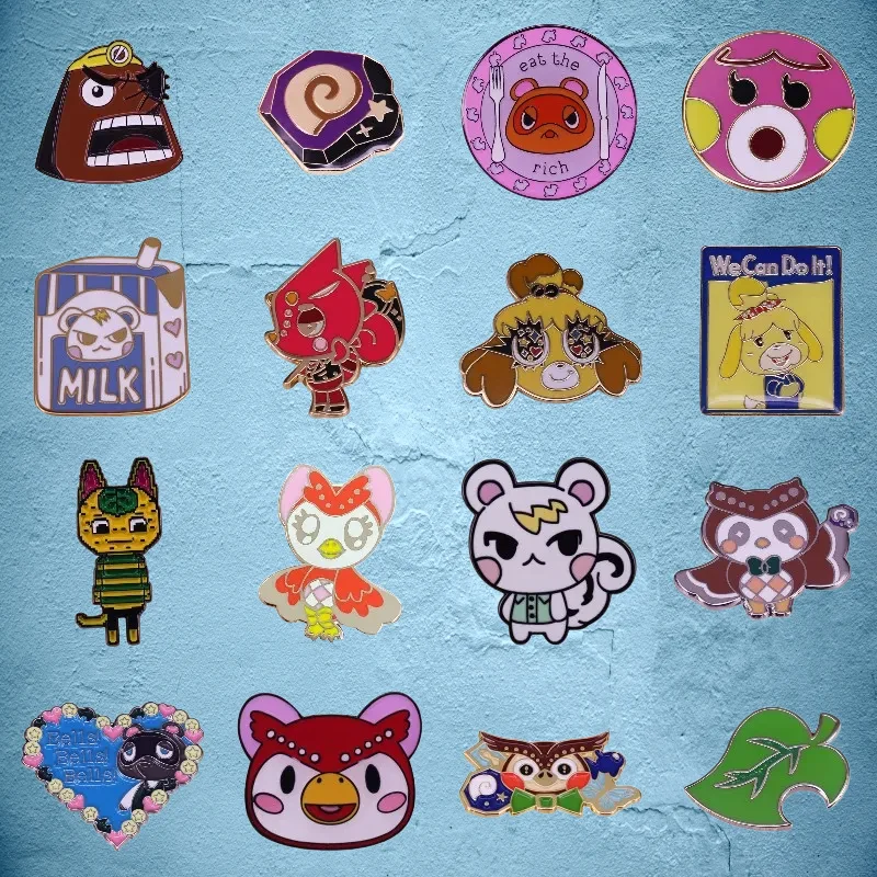 Hard Enamel Pins Funny Animal Game Forest Cute Villager Brooch Isabel Cartoon Jewelry Backpack Lapel Pin Child's Game Fans Gifts