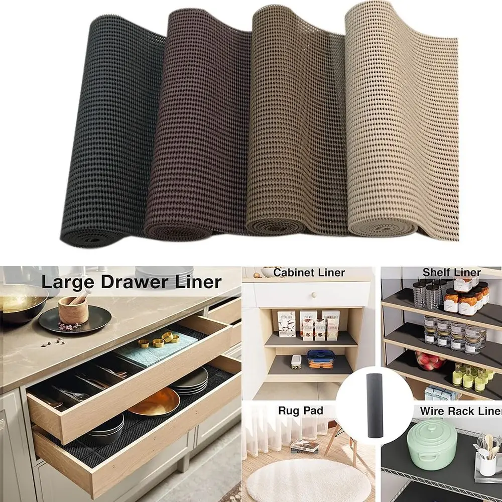 Home kitchen Carpet Non Slip Grip Mat Moisture Proof Multi Purpose Cabinet Tableware Liner Arbitrary Clipping PVC Drawer Cushion