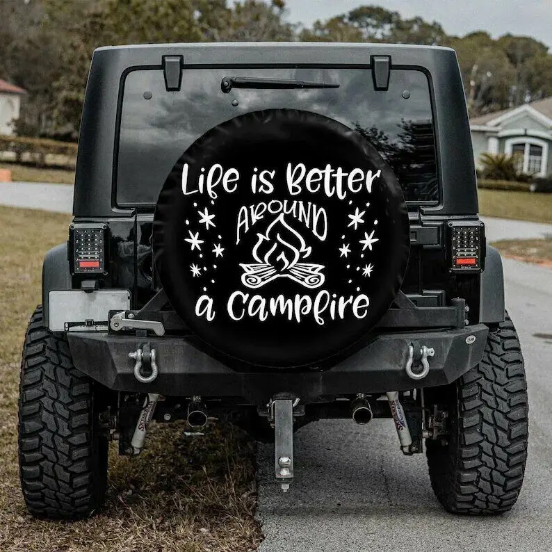 Camping Campfire Spare Tire Cover 32