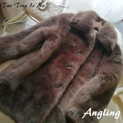 

Tao Ting Li Na новый стиль Высококачественная модная женская шуба из искусственного меха S4