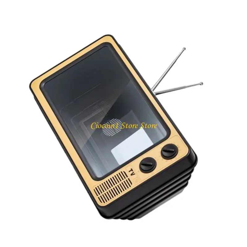 A3PC 14Inch Retro Phone Screen Amplifiers Blue Light Filter Adjustable Stand Portable Designs for Home Outdoor Use