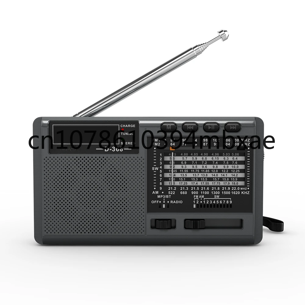 XHDATA-D-368 FM AM SW MP3 BT Receptor Estéreo, Alto-falante de rádio portátil digital, Alto-falante estéreo