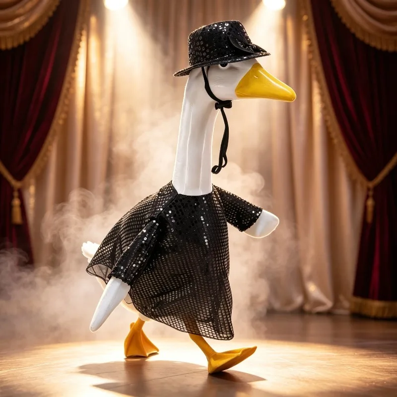 Lawn Statue Wedding Decor Goose Costume 23 Inch Shiny Outfit Set for Garden Party Celebration ,Without Goose