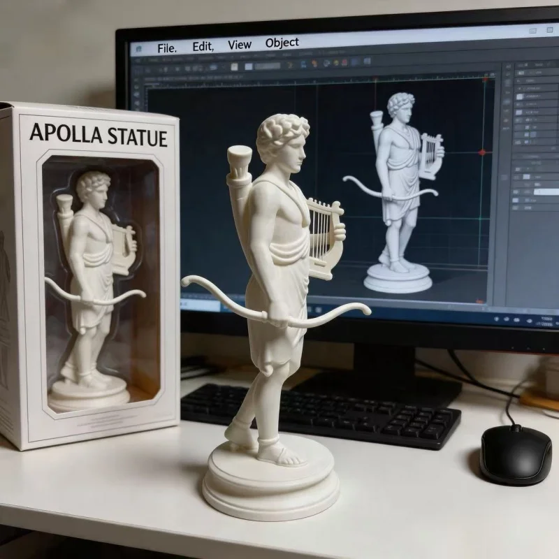 Exquisite Apollo Sculpture 3D Printed Statue Minimalist Desktop Ornament Modern Home Office Table Art Decoration Gift