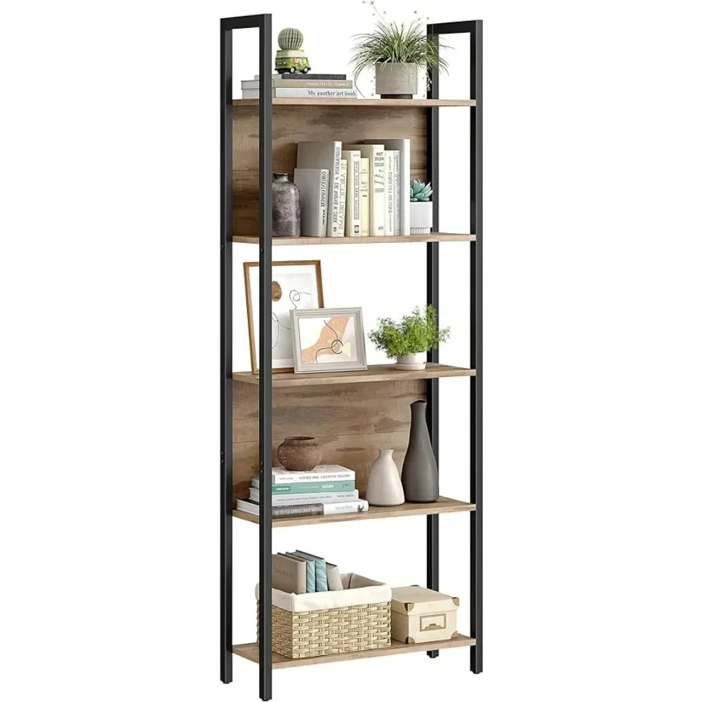 Book case5 Tiers Bookshelf, Classically Tall Bookcase Shelf,Book Rack,Modern Holder in /Living Room,Storage Shelves for Books