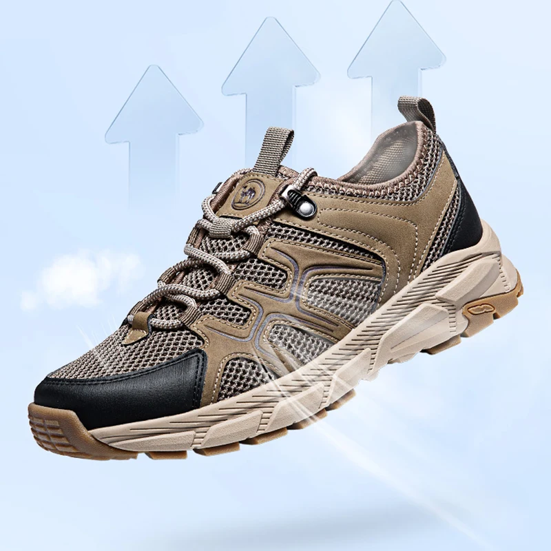 GOLDEN CAMEL Outdoor Hiking Shoes 2023 Summer Sneakers Breathable Shock-absorb Thick-soled Casual Urban Walking Shoes for