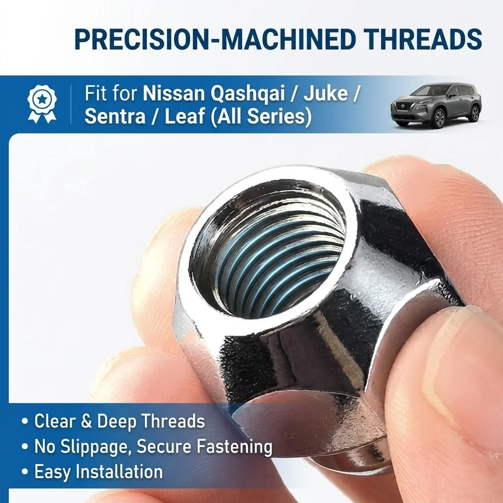 M12x1.25 Wheel Lug Nuts for Nissan Sylphy Teana Altima Qashqai Rogue X-Trail Tiida Livina Sunny March Wheel Nut Caps 10 / 20PCS