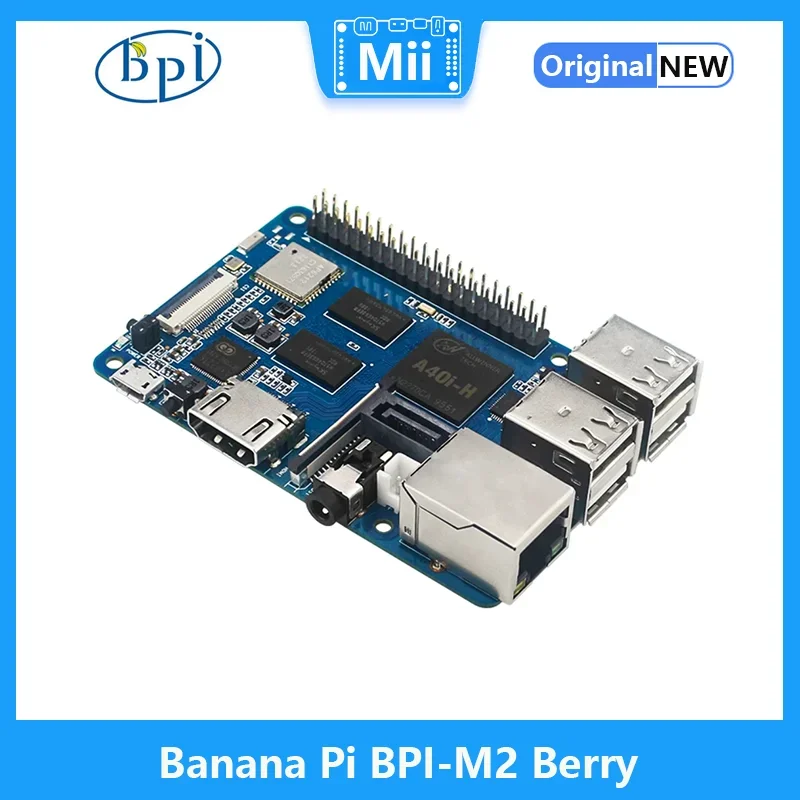 Banana Pi BPI-M2 Berry Allwinner A40i-H Quad-core Cortex -A7 CPU 1GB DDR3 com SATA BT4.0 Run Android 6.0 Ubuntu Debian Raspbian