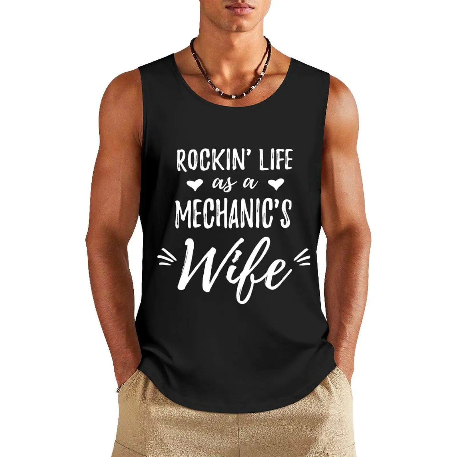 Rockin' Life as a Mechanic's Wife Shirt - Mechanic Wife Tee Tank Top bodybuilding men Men's t-shirt