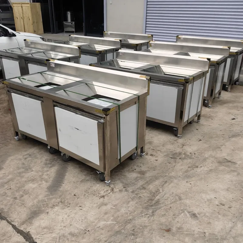 Stainless Steel Meal Waste Storage Car for Swill Bucket Garbage Storage Cabinet Thawing Pool Soaking Pool Semi-Closed