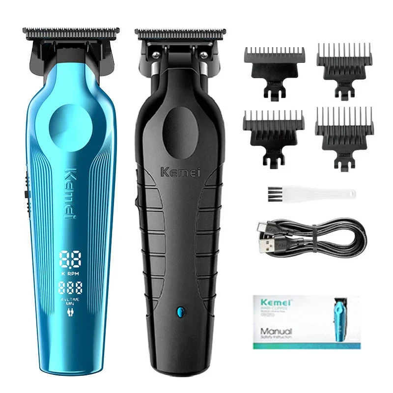 Kemei 2299 Professional Men's Hair/beard Trimmer with Zero Gap Hair Clipper and T-shaped Blade, Cordless Charging KM-264 Km-2299