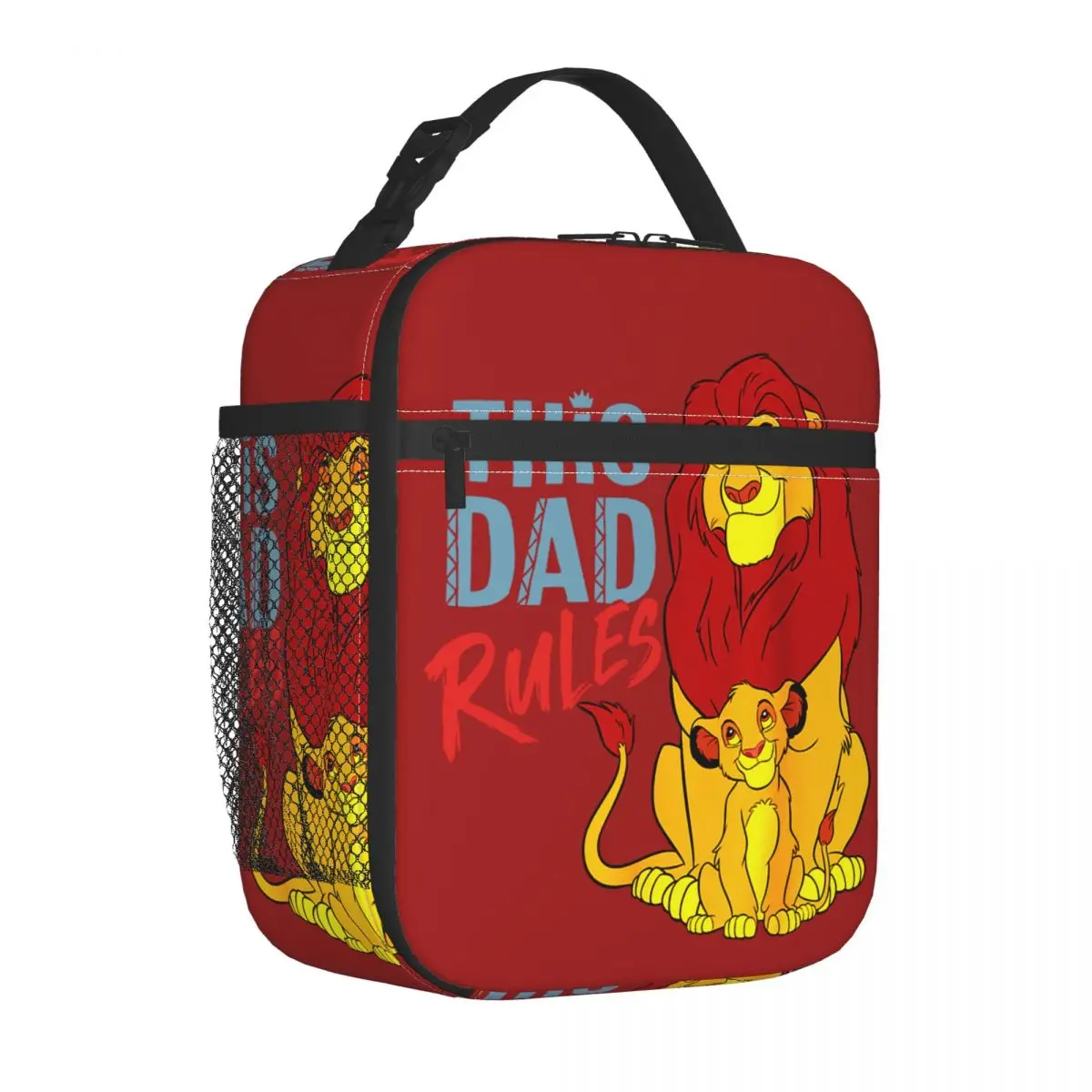 

The Lion King This Dad Rules Simba Insulated Lunch Bags Thermal Bag Lunch Container Lunch Box Tote for Men Women College Picnic