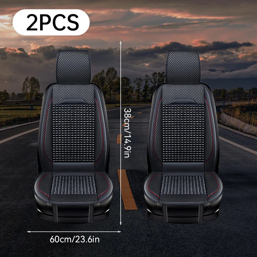 Auto Holz Perle Sitzkissen Sommer Coole Leder Auto Sitz Abdeckung Atmungsaktive Handgemachte Auto Sitz Matte Pad Universal Auto Zubehör – Detail 6