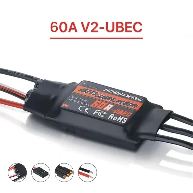 Originele Hobbywing SKYWALKER Serie 2-6S 20A 30A 40A 50A 60A 80A 100A Borstelloze ESC Speed Controller met UBEC Voor RC Quadcopter