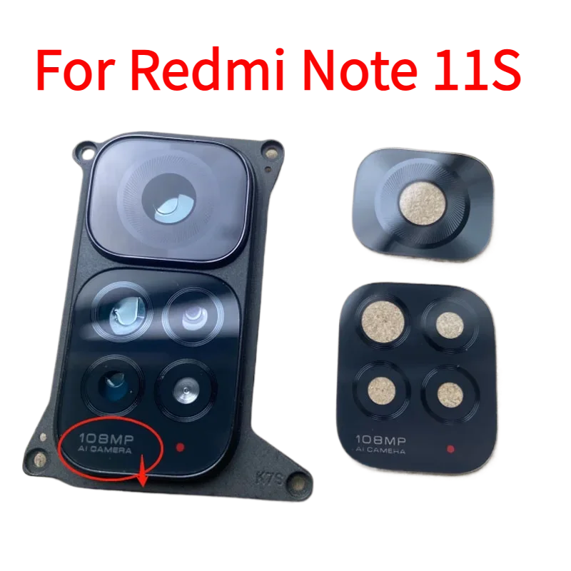 Back Camera Lens For Redmi Note 11S Rear Glass With Frame Cover Global 4G