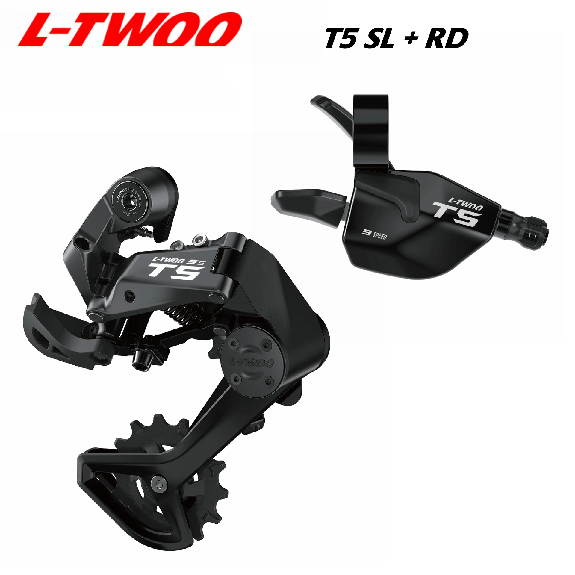 

NEW! LTWOO T5 1x9 Speed Two Way Release Shifter + Stabilize Damping Rear Derailleur Cage length 82mm, 9s