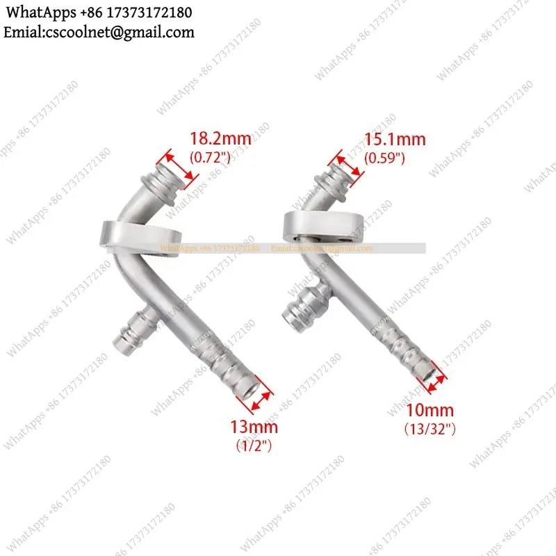 90 Degree Aluminum Barb Fitting With O-Ring Service Port For Auto AC Compressor Radiator Repair Parts